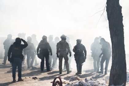 Tear gas smoke in minneapolis