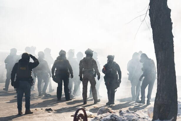 Tear gas smoke in minneapolis