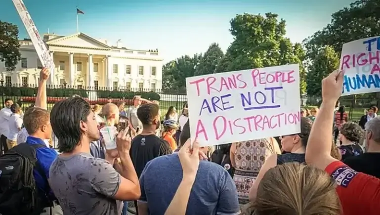 white house protest Trans protest at white house