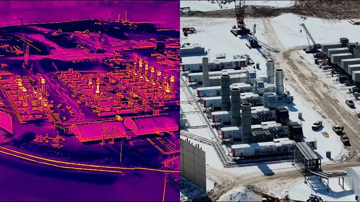 elon musk ai thermal imaging Xai gas plant