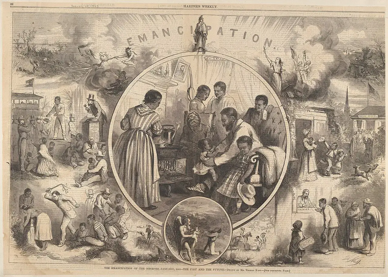 emancipation illustration American slavery exhibit