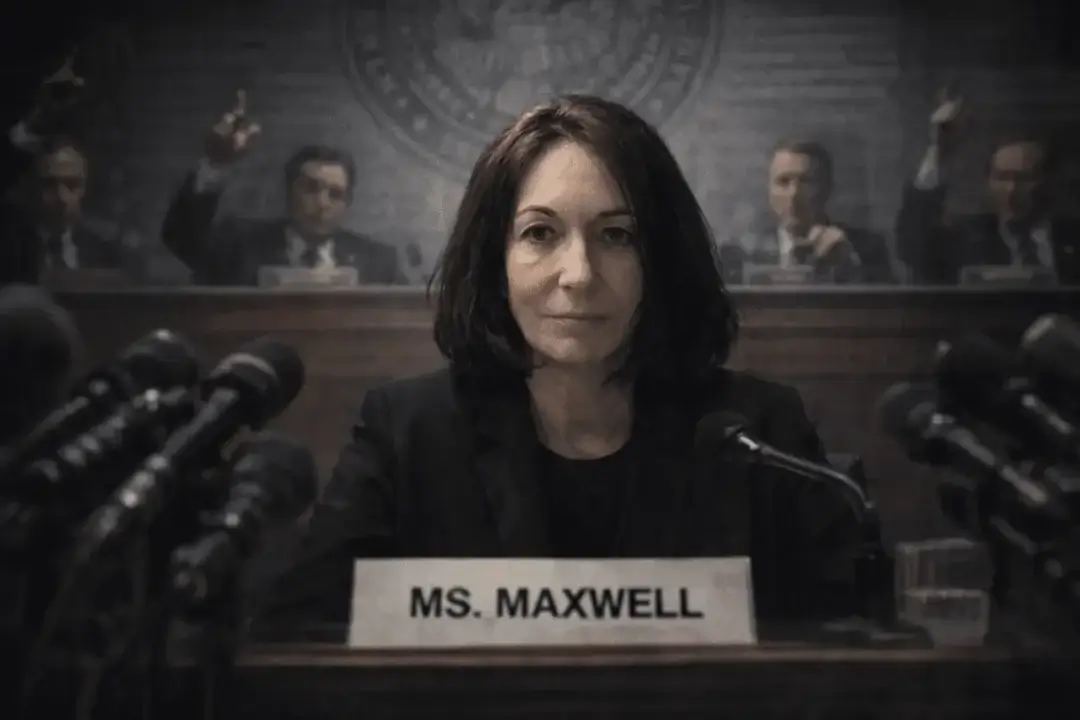 Illustration of maxwell testifying before congress