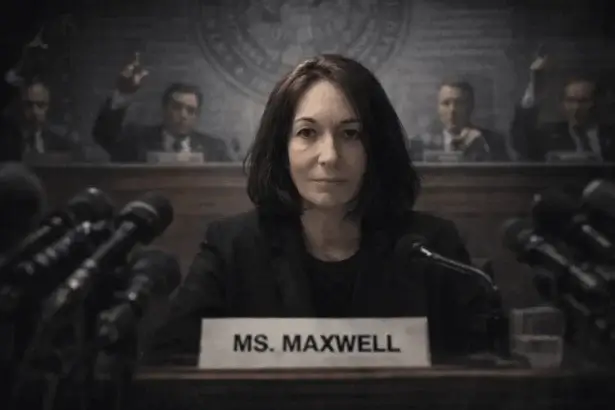 Illustration of maxwell testifying before congress