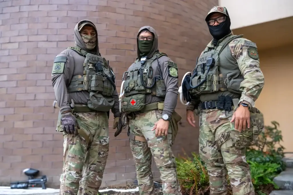 masked ICE agents secret police force