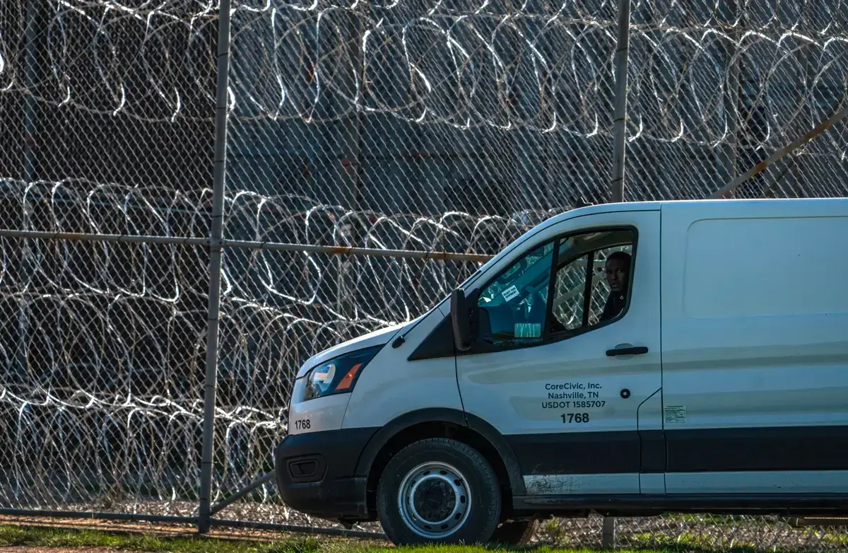 ice van entering Ice van at a mega center in tennessee