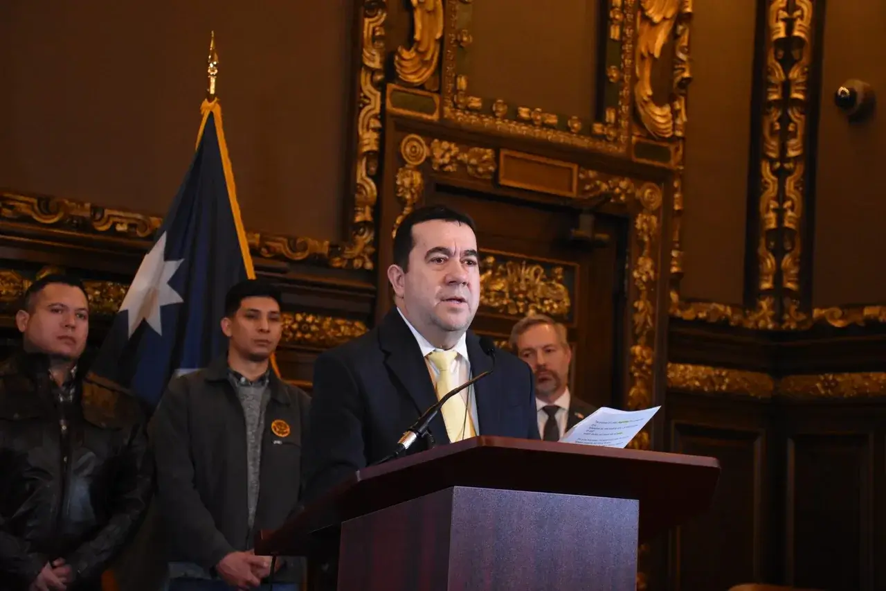 minnesota business owners Henry garnica, the owner of centromex supermercado in east st. Paul, spoke to reporters at the capitol thursday feb. 12, 2026.