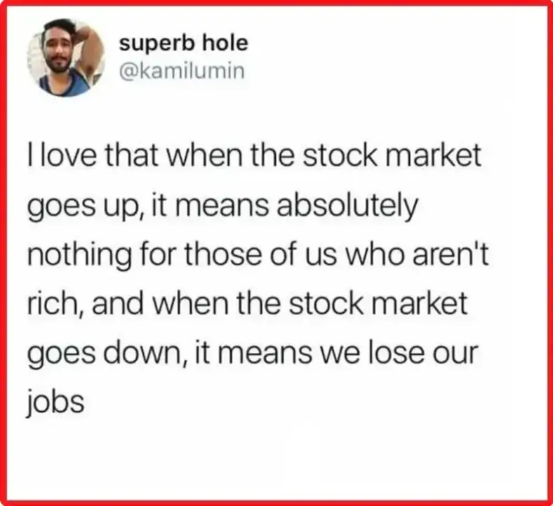 Stock market gap social media post