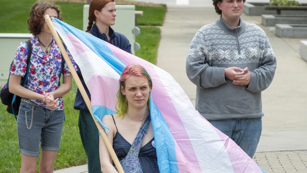 Trans kansans protesting