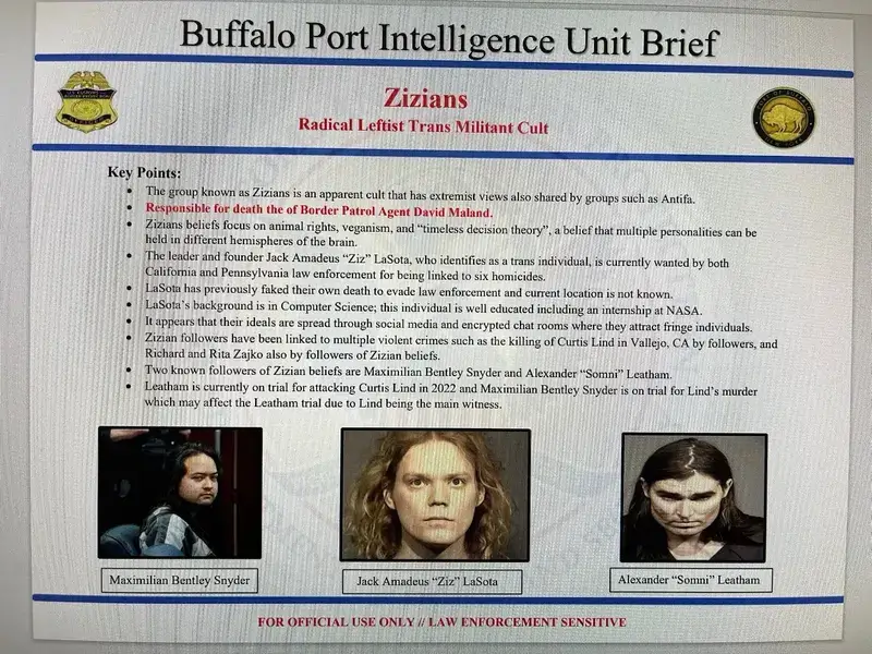 website screenshot Calling trans people terrorists intelligence leak