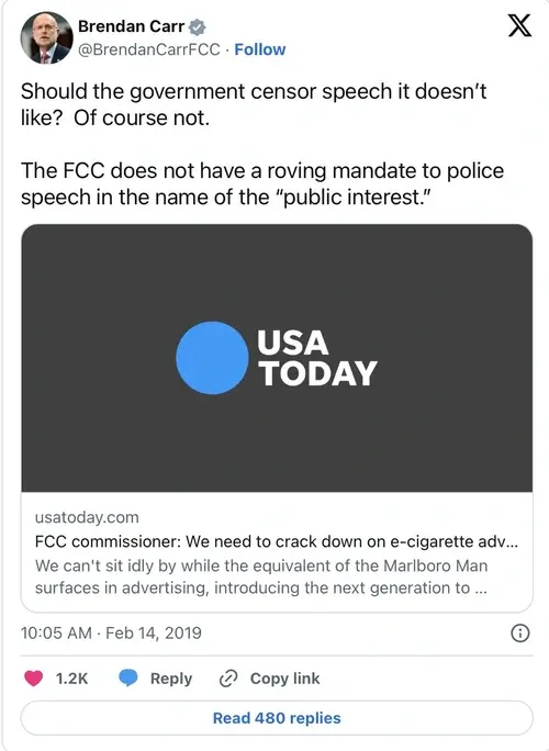 fcc carr tweet 2019 tweet from fcc chairman brendan carr