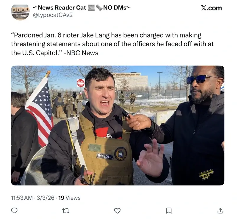 jake lang x post Jake lang, led the anti-islam protest outside gracie mansion in nyc