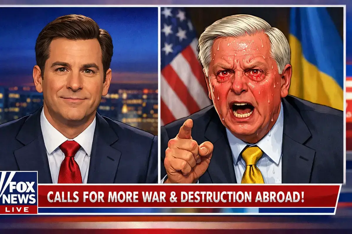 Ai-generated image of senator lindsey graham on fox news yemen’s houthis