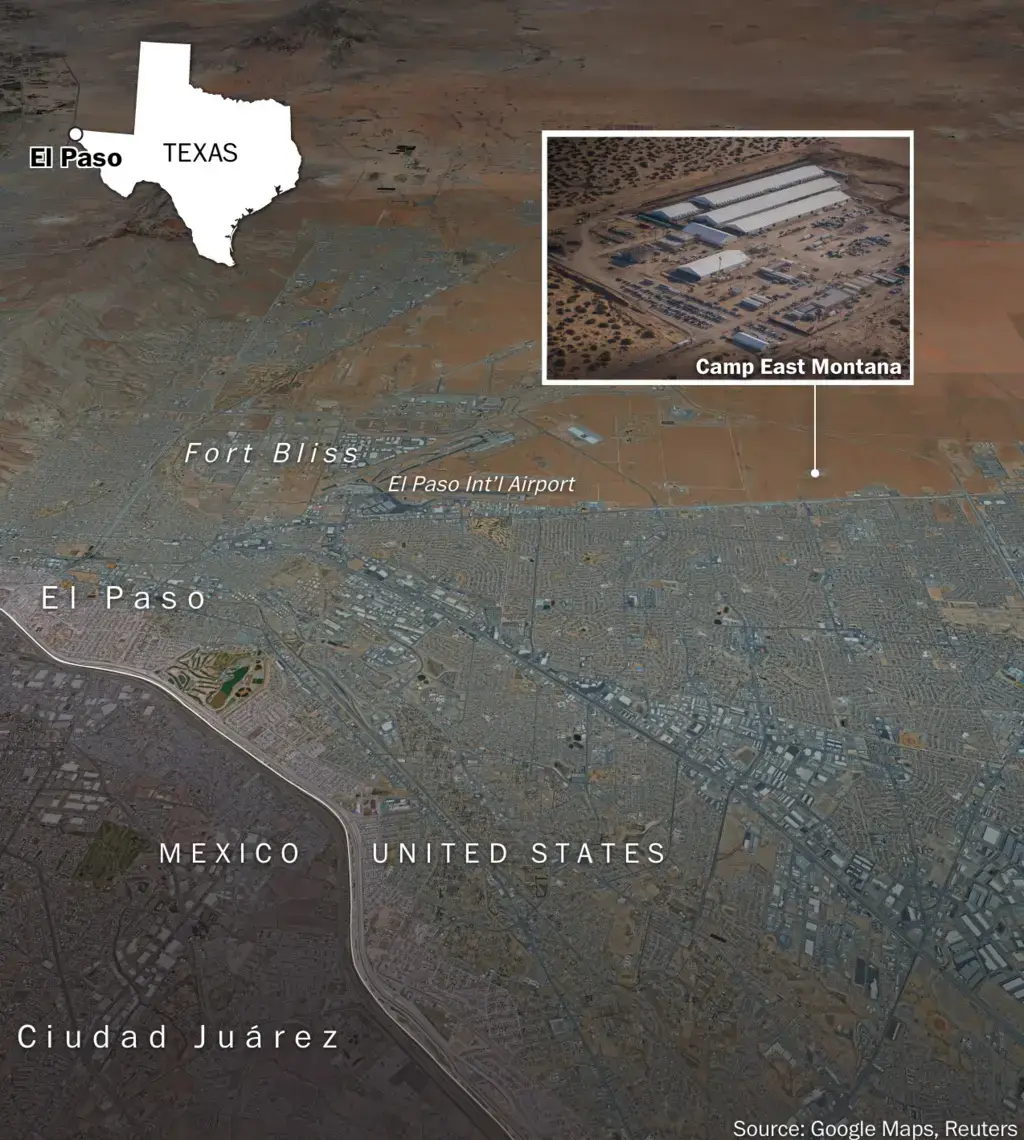map of fort bliss Map of texas showing where camp east montana is located