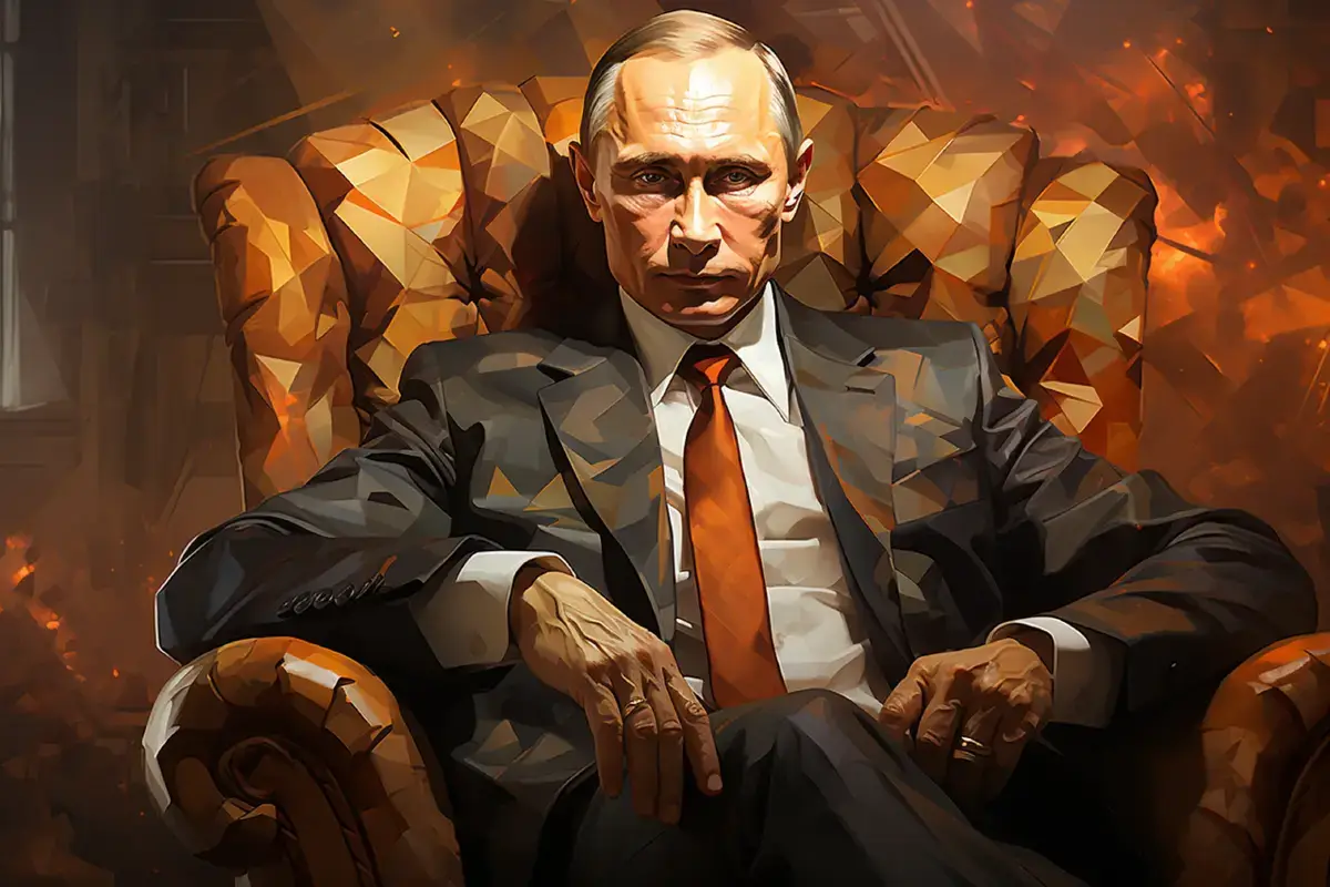 Russia is feeding intelligence to iran. Ai-generated image of vladimir putin