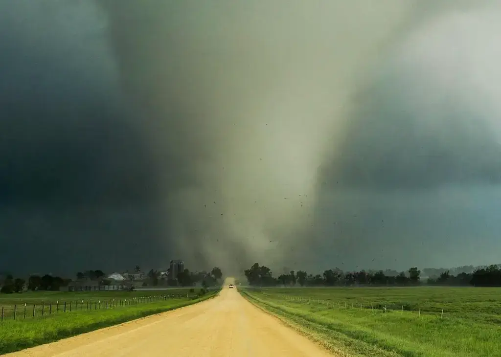 tornado image3 Tornado coming down from a black sky. Can a person survive inside a tornado