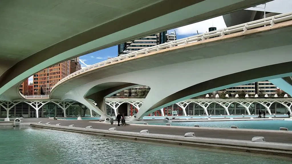 As the u. S. National science board is fired, the city of arts and sviences in valencia looks like this.