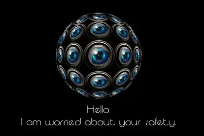 Ai government surveillance a ball of eyes