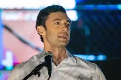 Georgia senator jon ossoff at an event in 2020