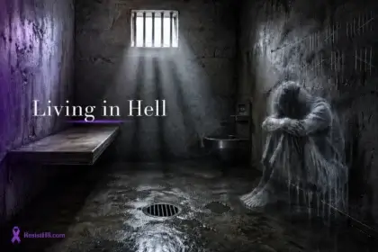 A dark, empty cell with the ghostly memory of the person who suffered inside. Sexual violence against palestinians in israeli prisons is common.
