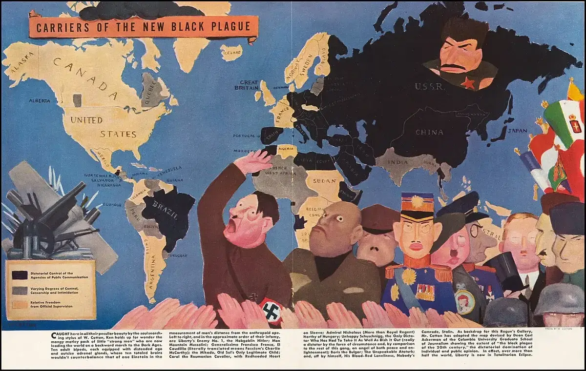 competitive authoritarianism Competitive authoritarianism drawing from a 1938 magazine
