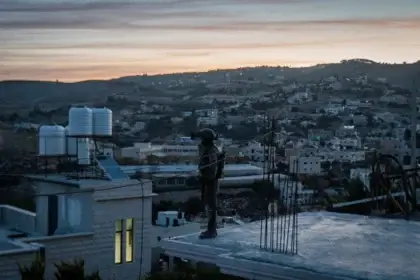 Idf soldier in illegal settlements in the west bank
