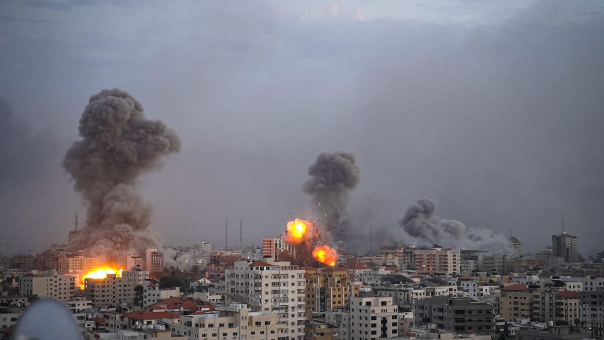 Israeli airstrikes on residential buildings in gaza