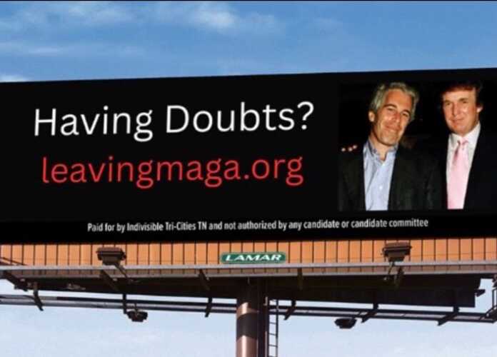 Leaving maga billboard in tennessee