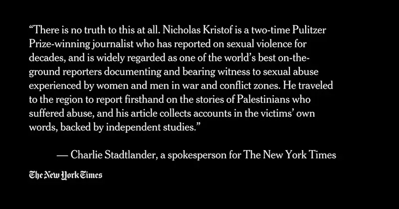 Nyt responding to attacks on nicholas kristof’s reporting.