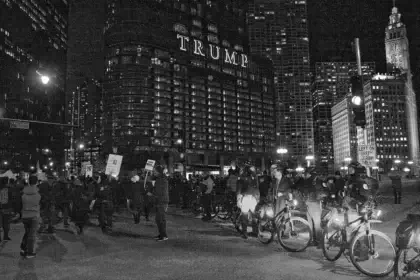Competitive authoritarianism. Trump tower protest