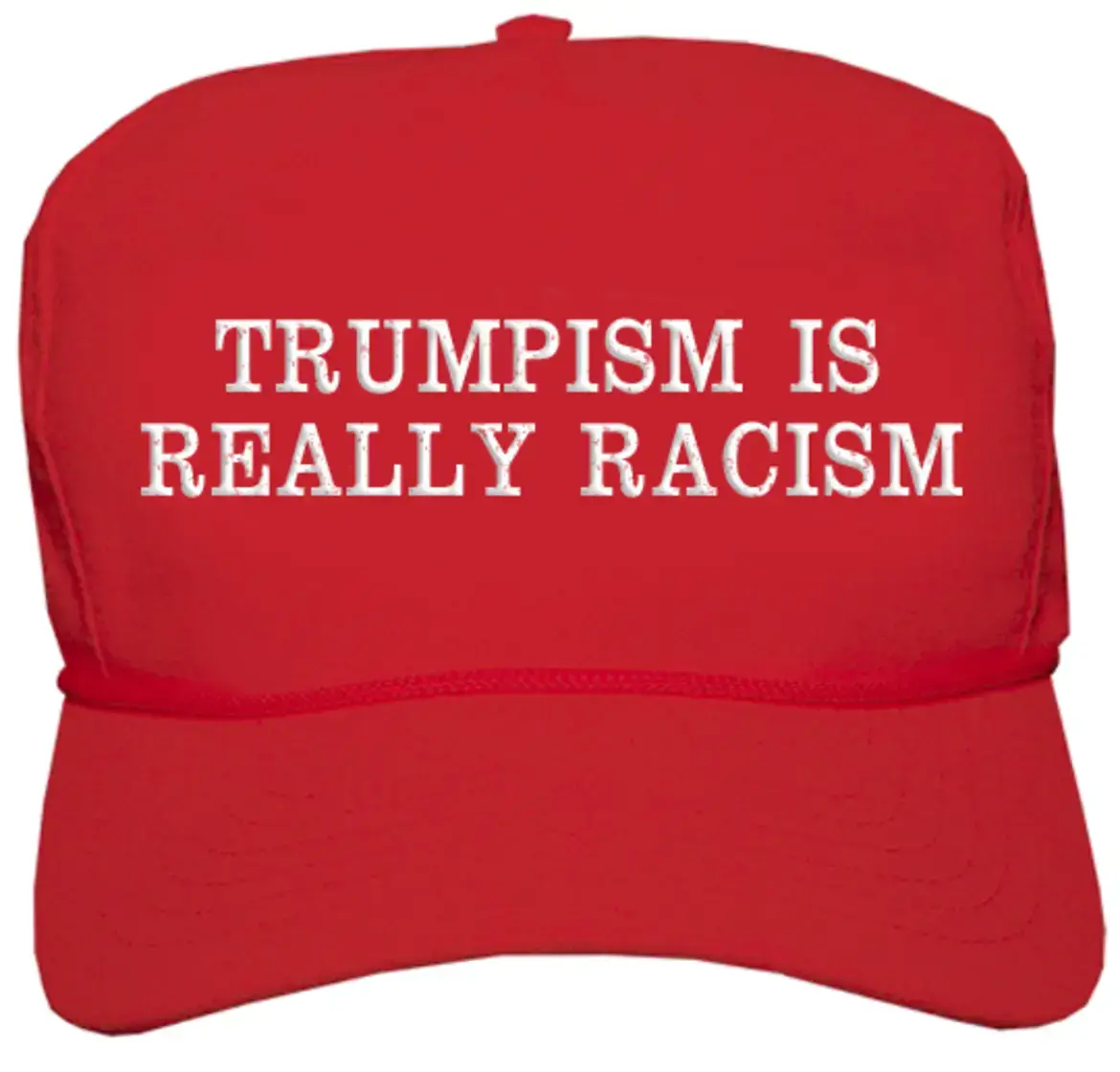 Maga hat that says trumpism is really racism. Justin pearson’s speech