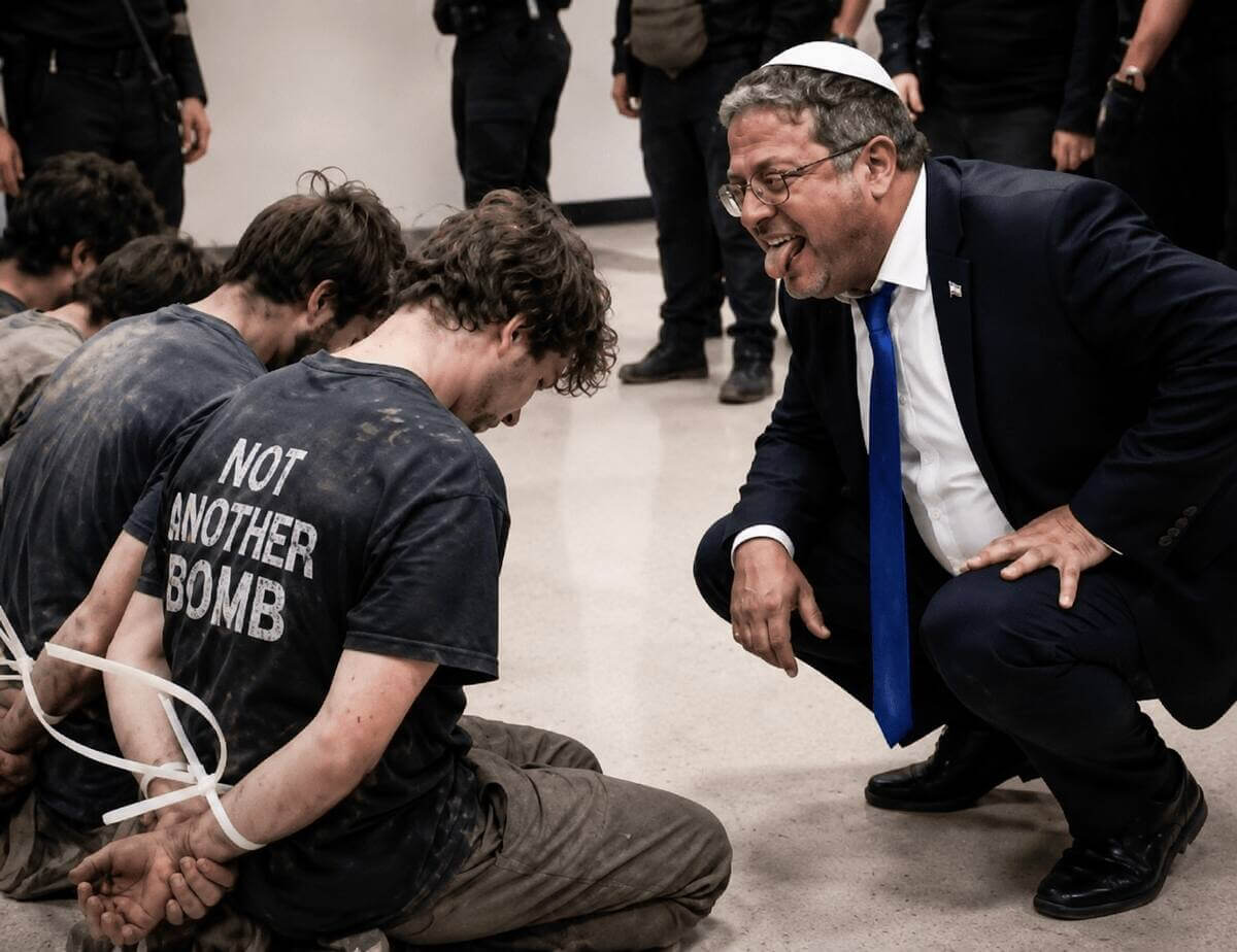 ben gvir taunting flotilla activists Zionism: ben-gvir taunts flotilla activists bound on the floor