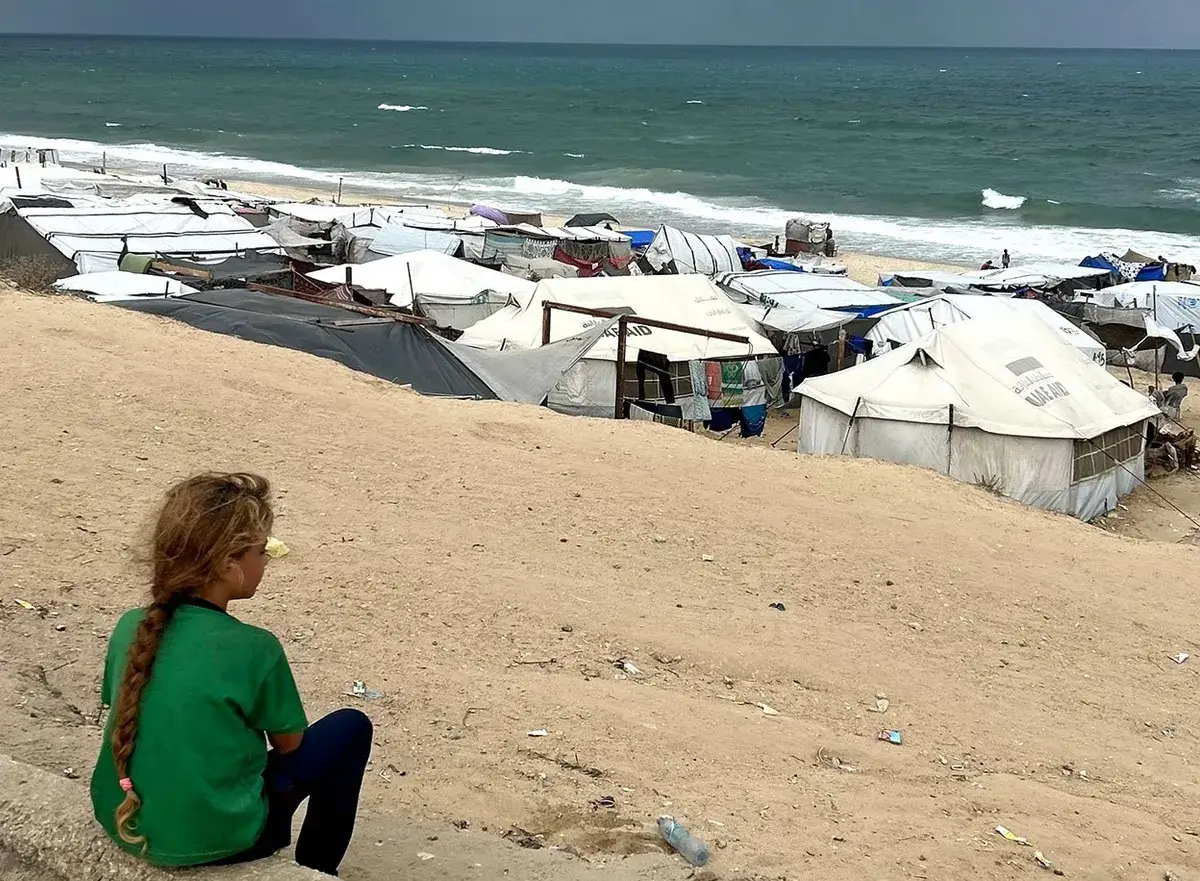 Israel bombed a group of children playing near the beach tent camps in gaza