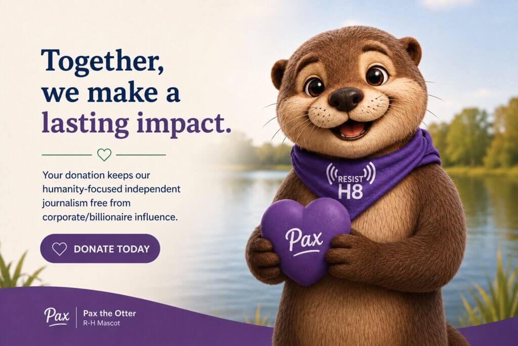 pax donation page Pax the otter mascot branded donation page image