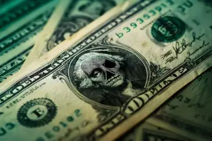 Dollar bill represents the corrupting influence of money in politics