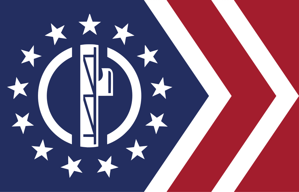 Patriot front, white supremacists group flag