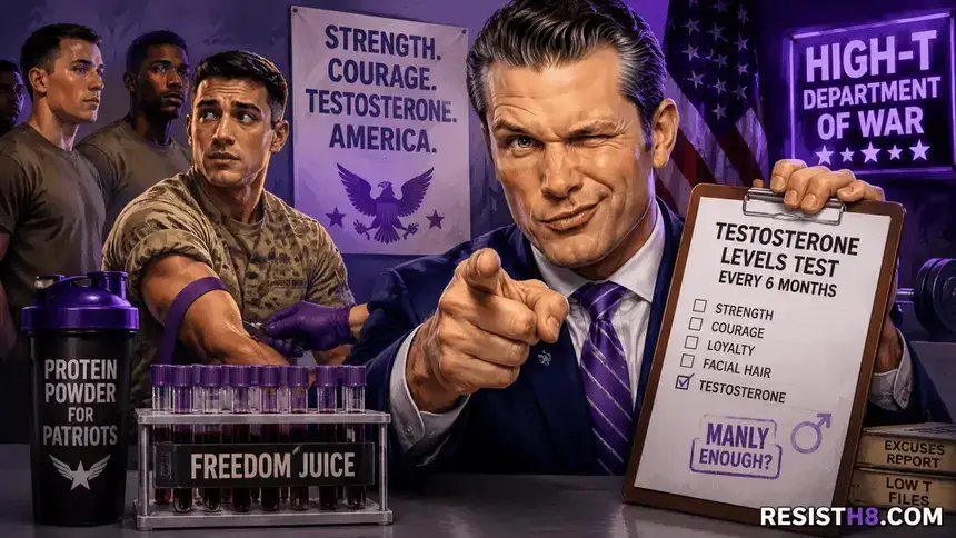 Pete hegseth announcing regular testosterone screenings for the military