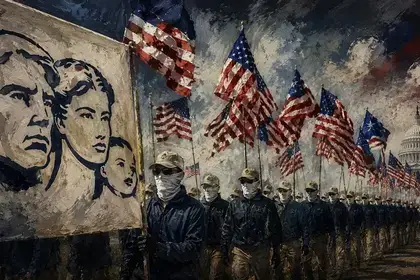 Patriot front, a fascist white nationalist group.