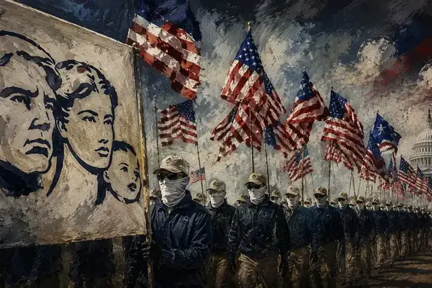 Patriot front, a fascist white nationalist group.