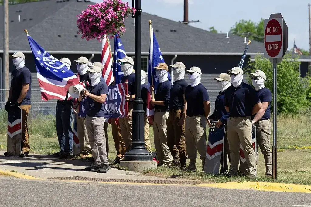 Patriot front at pride in minnesota