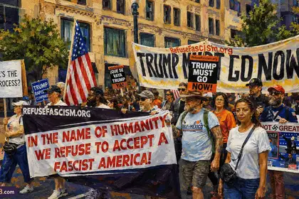 Say no to fascism in america march