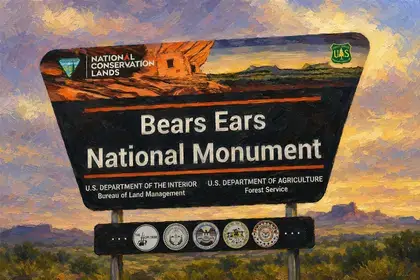 Sign at bears ears national monument