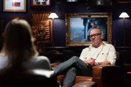 Screenshot of the shawn ryan show episode with megyn kelly