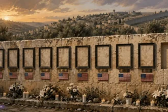 Memorial wall for Americans killed in the West Bank How many Americans have been killed in the West Bank so far?