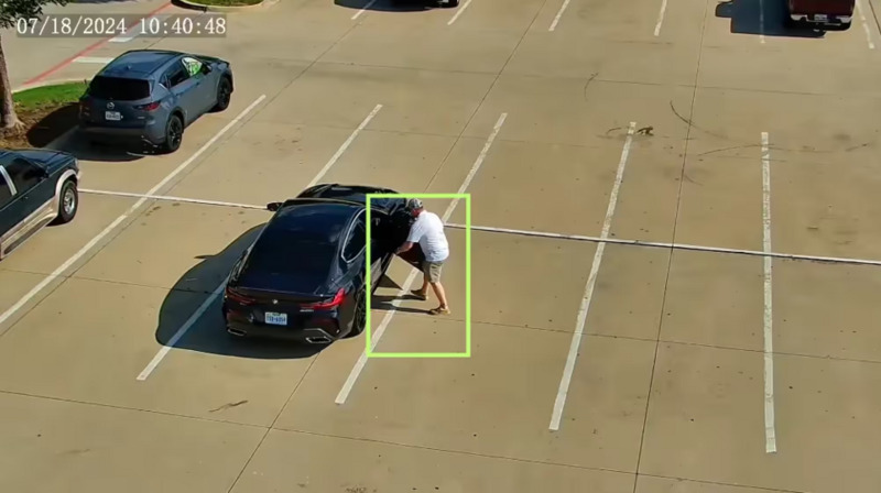 flock cameras parking lot Flock camera tracking a man in a parking lot