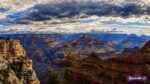 View of the grand canyon from the top. Grand canyon flash flood