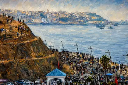 Ceuta migrant crisis from the border of morocco.
