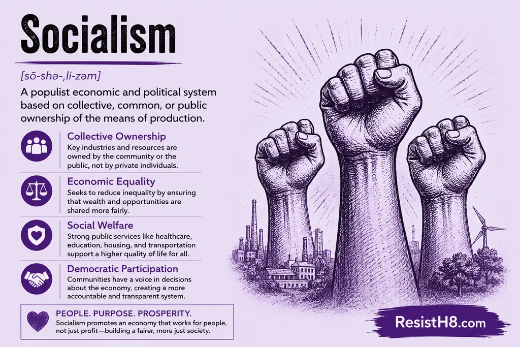 socialism infocard Socialist economic system. One of the scary words