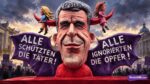 Jeffrey epstein float in a parade in germany. European countries are investigating epstein