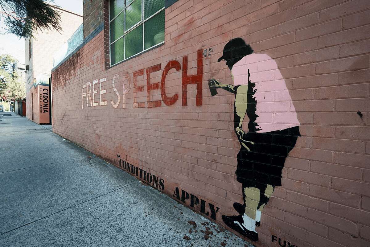 free speech conditioned Free speech — conditions apply graffiti hr 4795