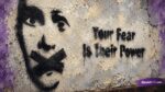 Free speech graffiti “your fear is their power” hr 4795 boycott israel lose financial aid